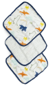 Loulou Lollipop Washcloth 3-pieces Set - Dinosaurs